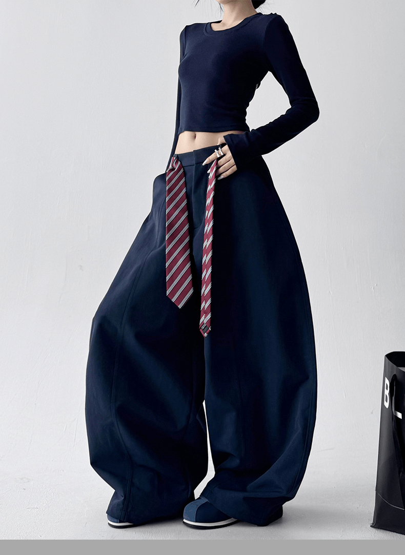 Detachable Tie Belt Wide - Leg Trousers - COPPING THREADS - CT Select