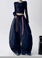 Detachable Tie Belt Wide - Leg Trousers - COPPING THREADS - CT Select
