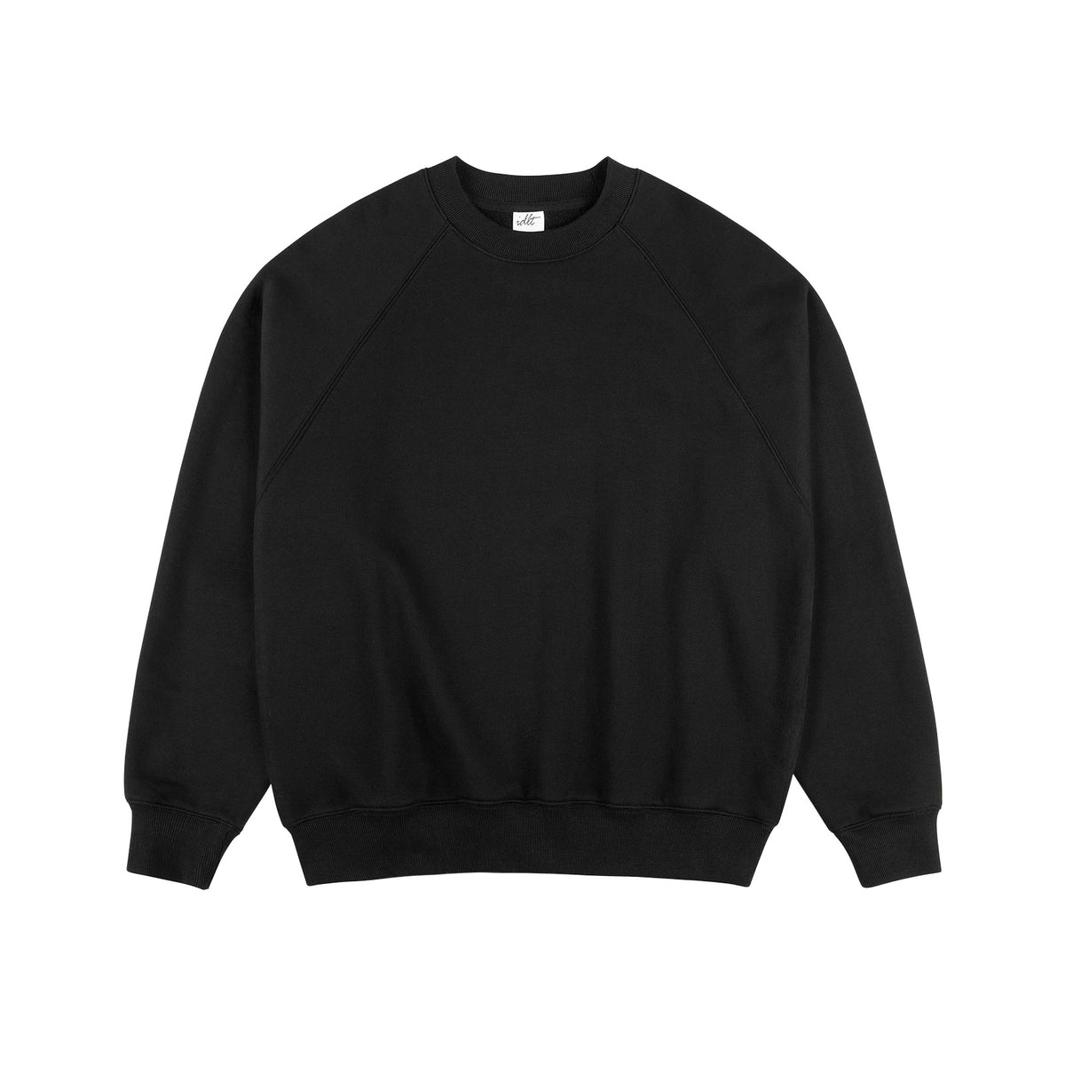 IDLT sweatshirt, black front.