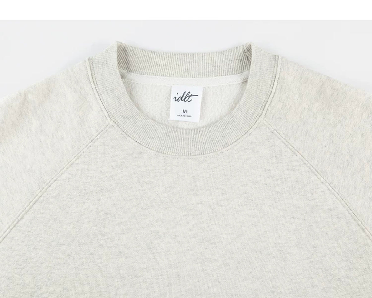 IDLT sweatshirt, cream crewneck.
