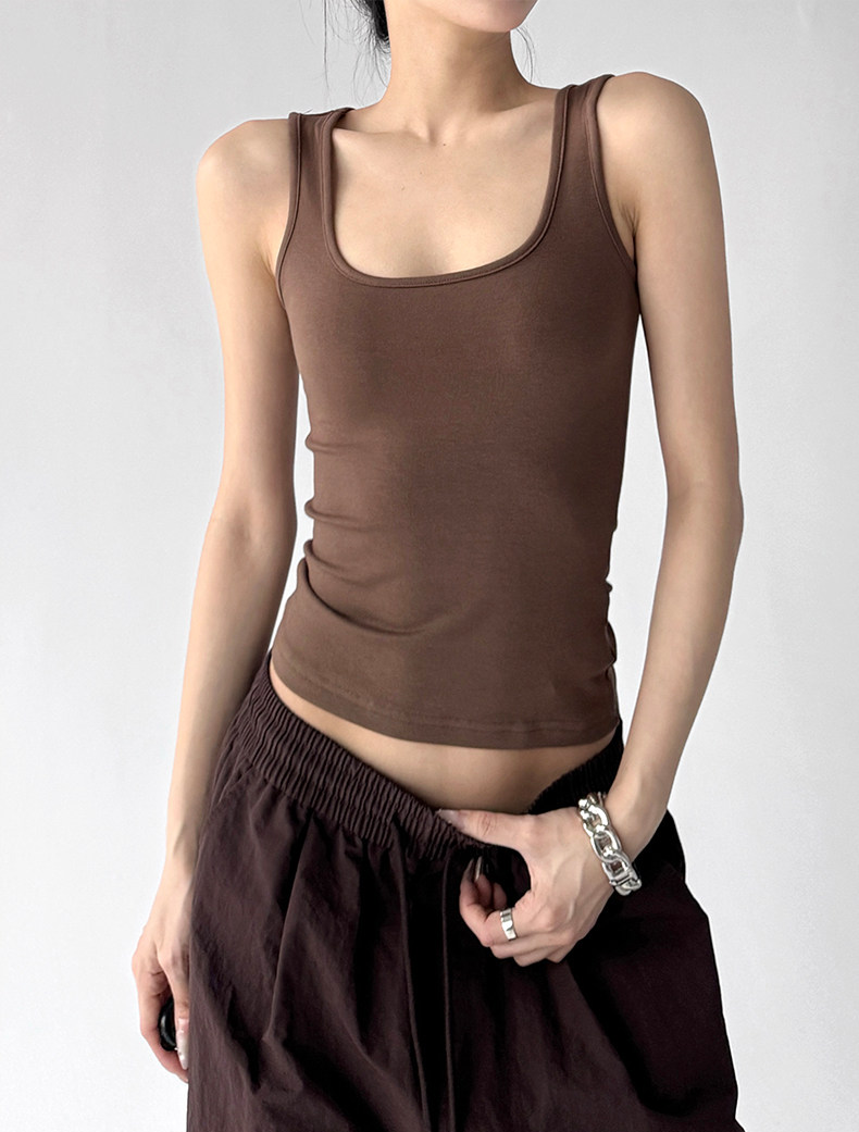 Square Neck Slim Fit Tank Top - CT6643