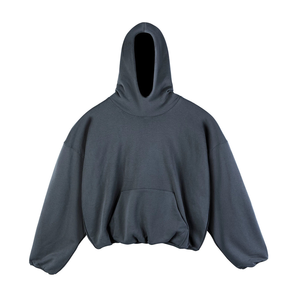 IDLT hoodie, blue gray front.
