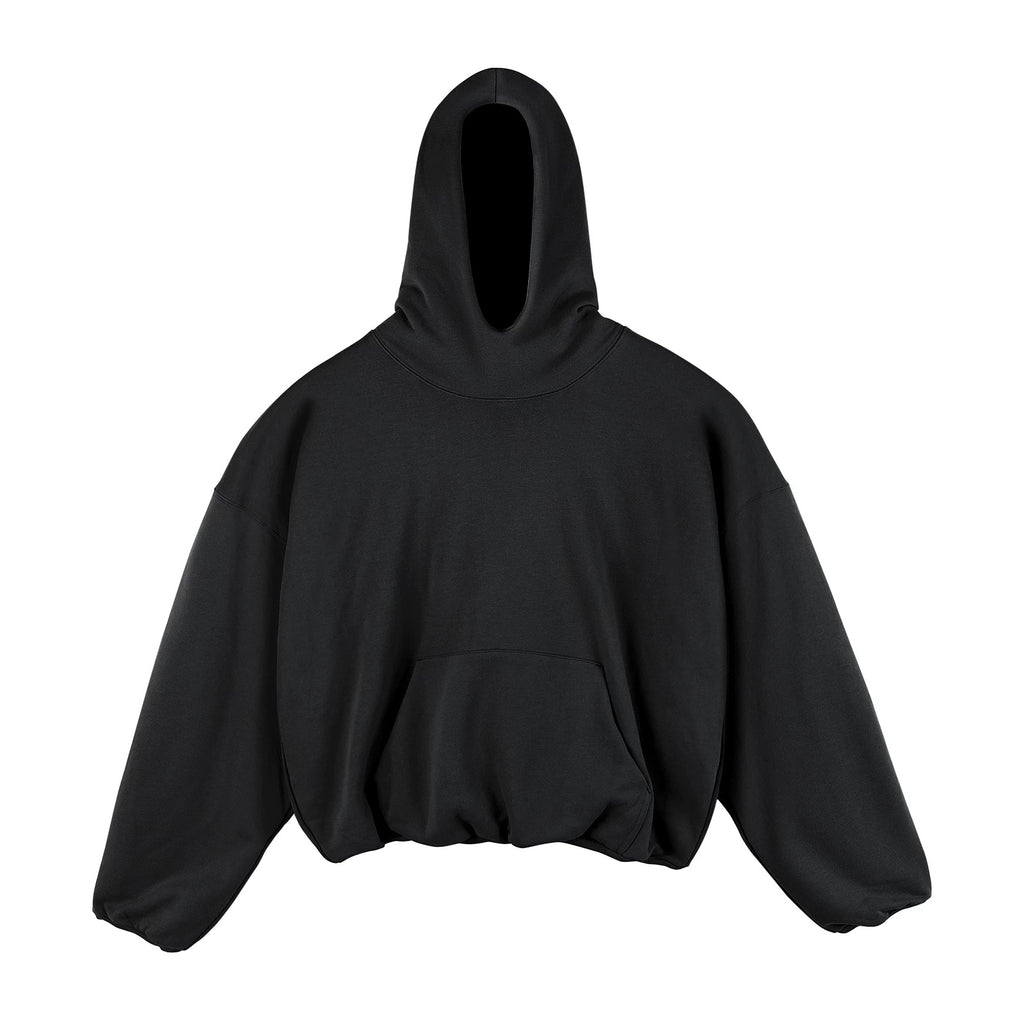 IDLT hoodie, black front.
