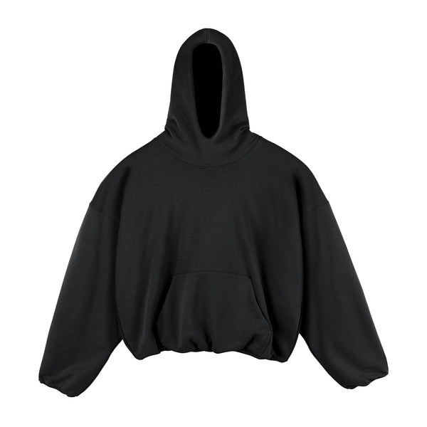 IDLT hoodie, black front.