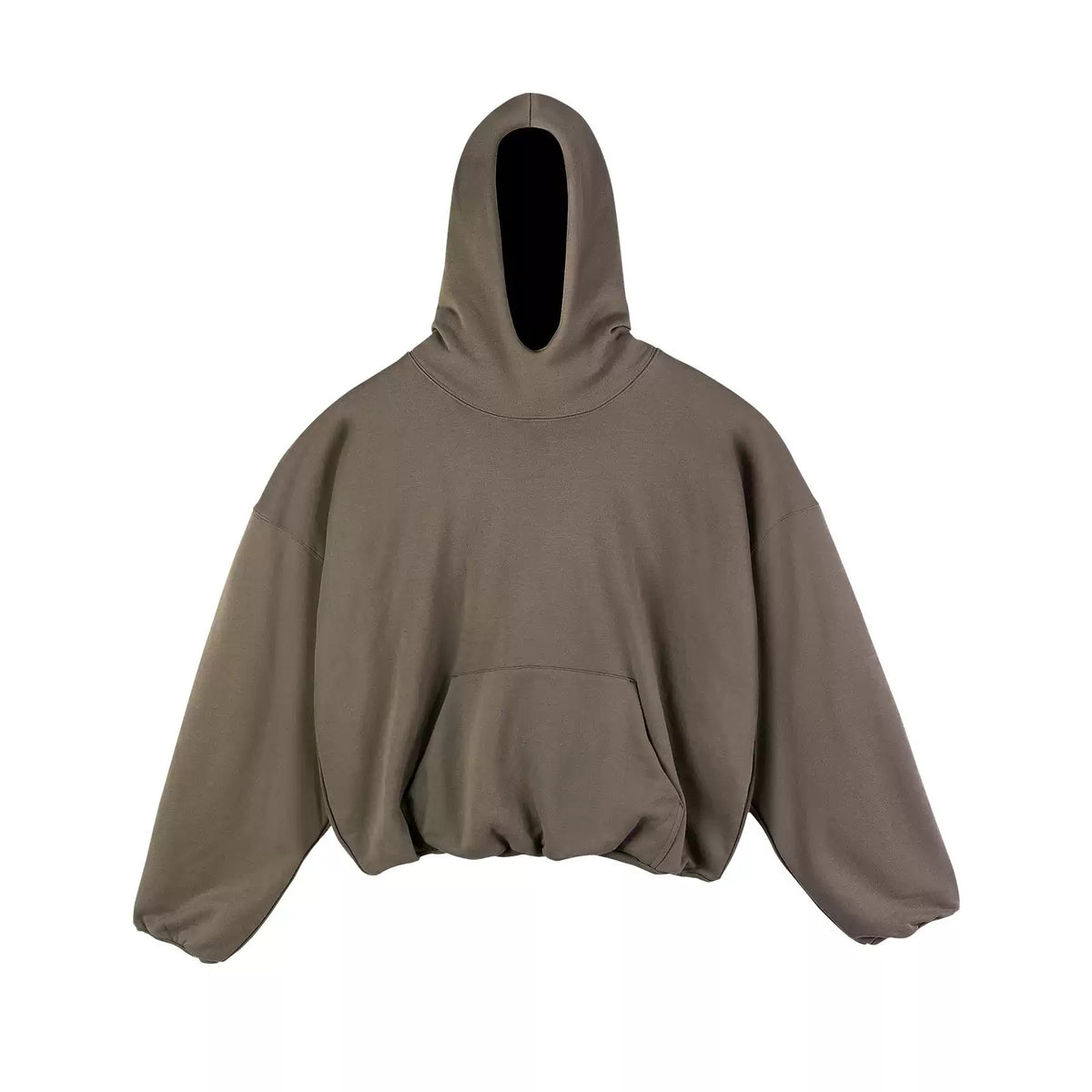 IDLT hoodie, brown front.