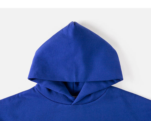 IDLT hoodie, blue hood.