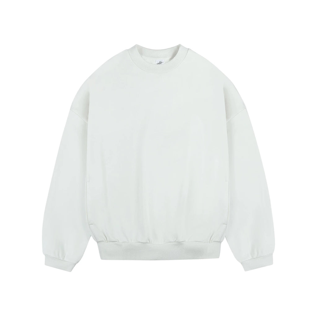 IDLT sweatshirt, white front.