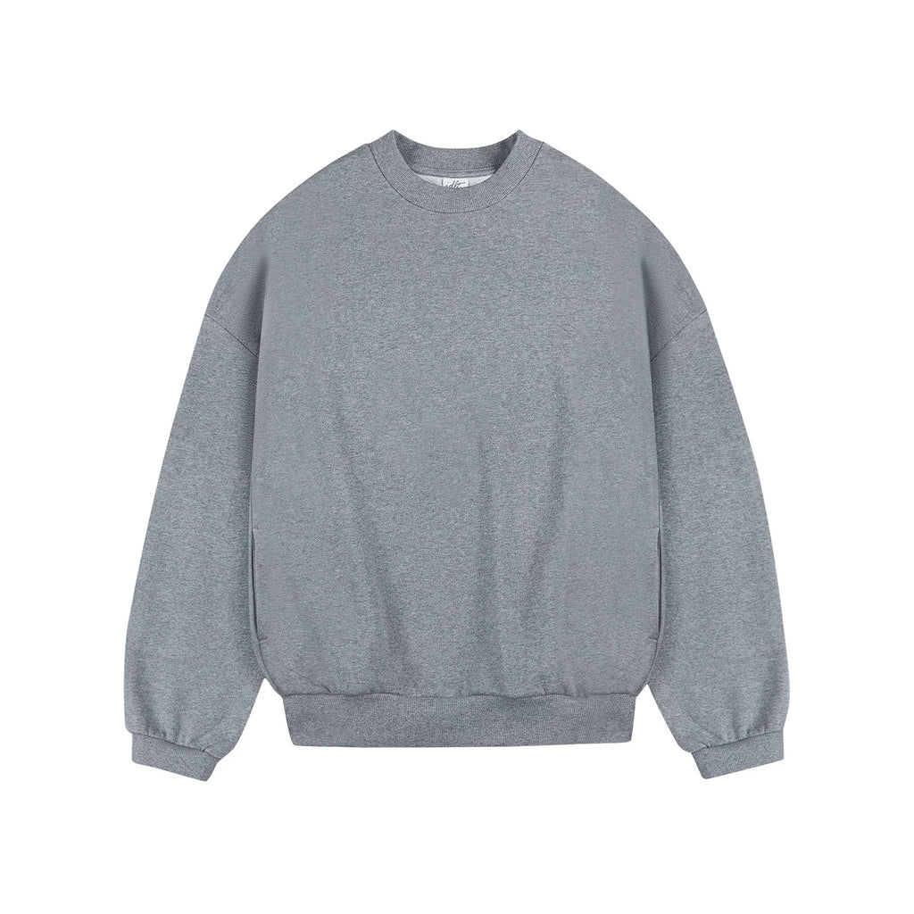 IDLT sweatshirt, heather gray front.