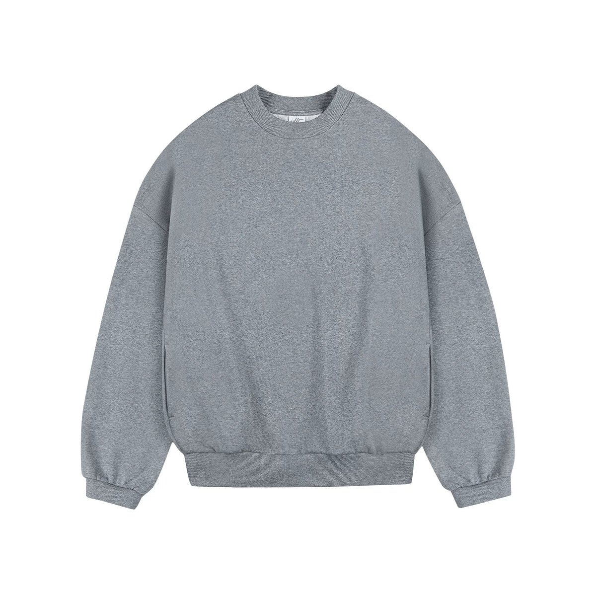 IDLT sweatshirt, heather gray front.