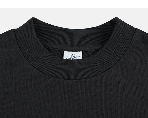 IDLT sweatshirt, black crewneck.