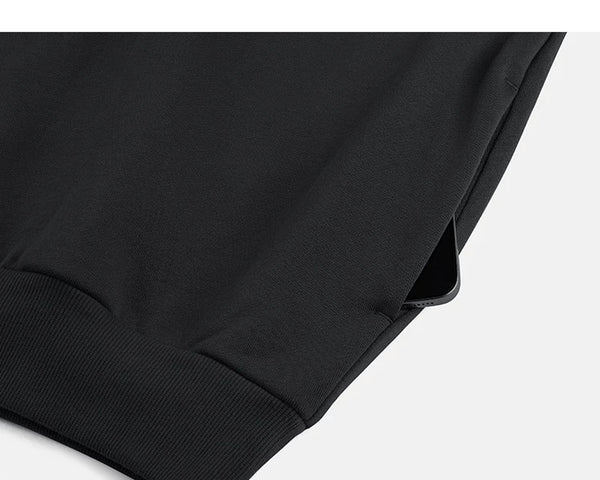 IDLT sweatshirt, black side pocket.