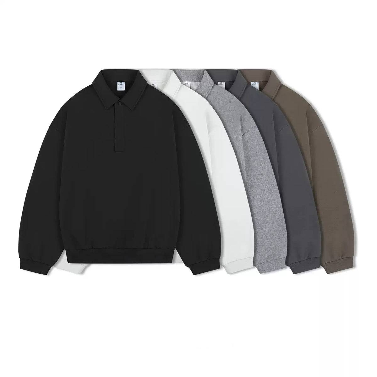 IDLT polo sweatshirt, color lineup.