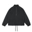 IDLT half zip sweatshirt, black front.
