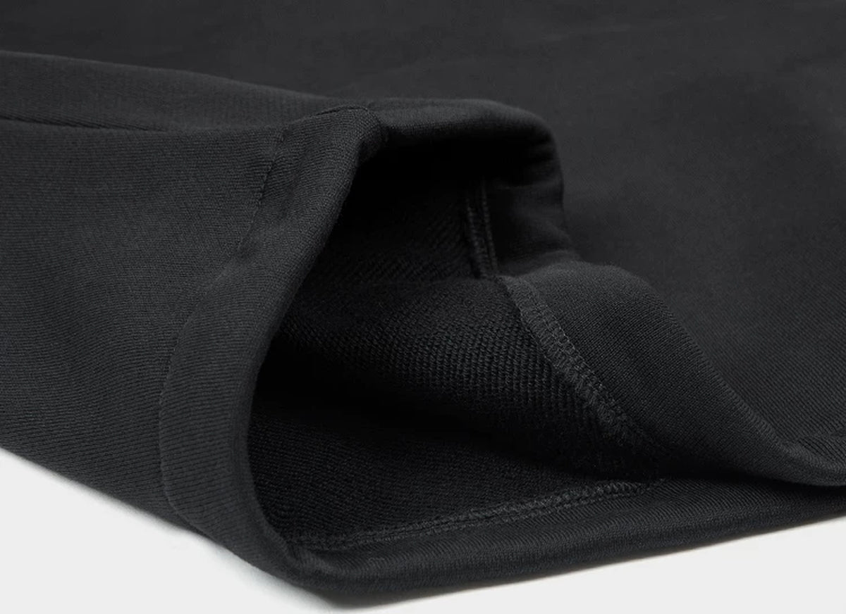 IDLT half zip sweatshirt, black folded hem and inner knit.