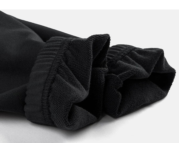 IDLT joggers, black turned ankle cuffs.