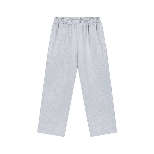 IDLT wide leg sweatpants, heather gray front.