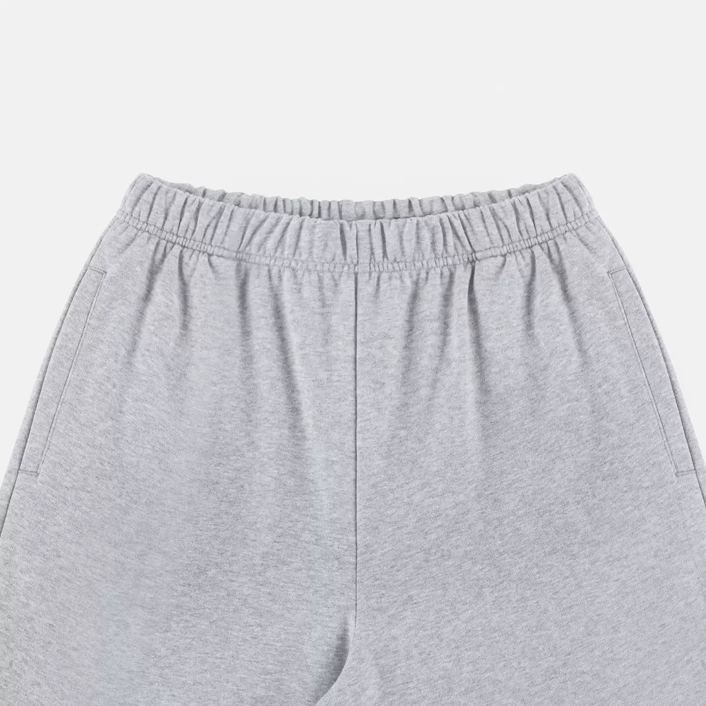 IDLT wide leg sweatpants, heather gray elastic waistband.