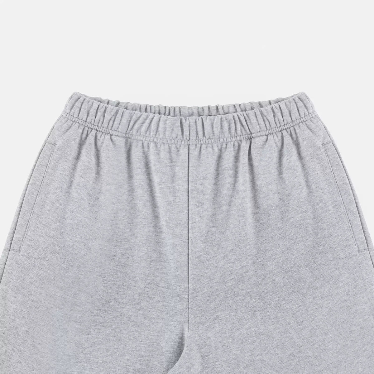 IDLT wide leg sweatpants, heather gray elastic waistband.