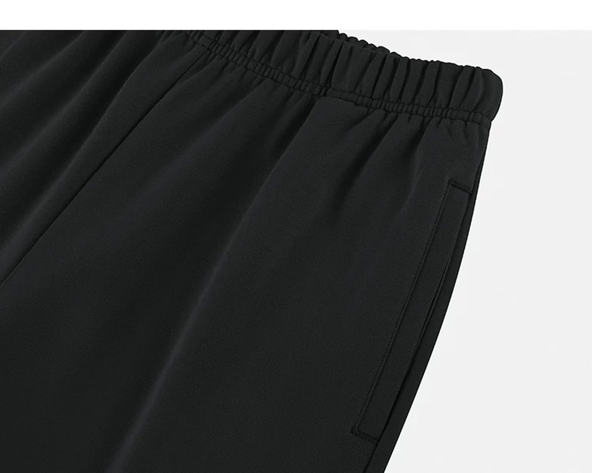 IDLT wide leg sweatpants, black side pocket.