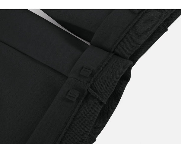 IDLT wide leg sweatpants, black turned hems.