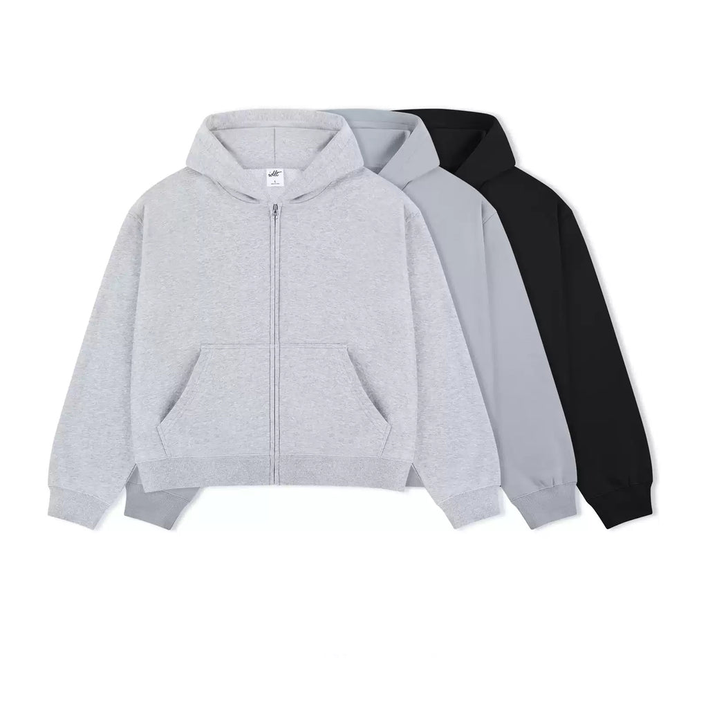 IDLT zip hoodie, color lineup.