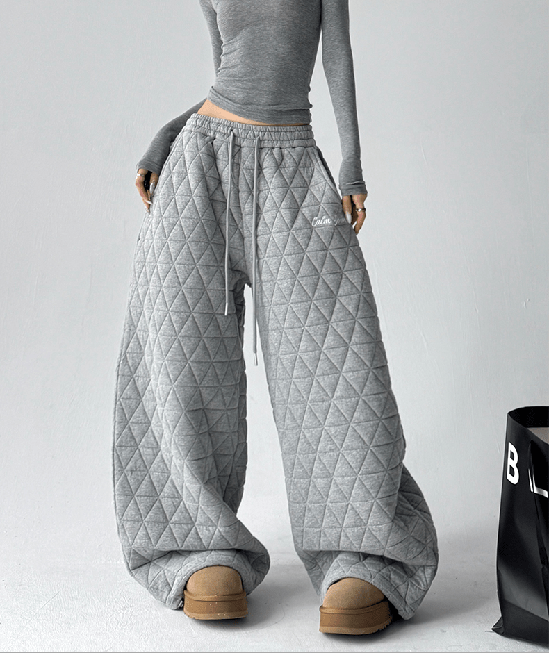 Diamond Padded Thermal Wide - Leg Sweatpants - COPPING THREADS - CT Select Main image