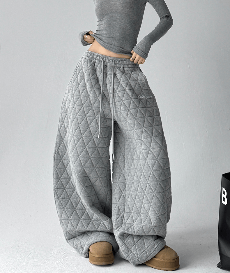 Diamond Padded Thermal Wide - Leg Sweatpants - COPPING THREADS - CT Select