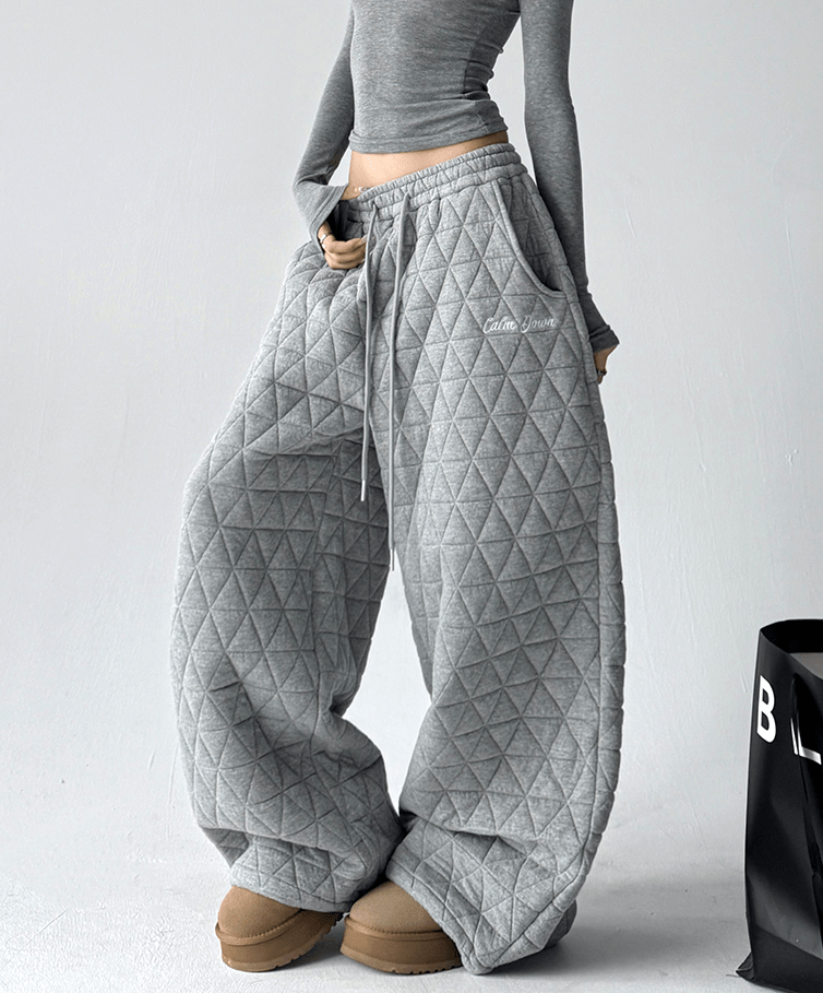 Diamond Padded Thermal Wide - Leg Sweatpants - COPPING THREADS - CT Select