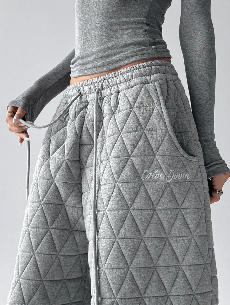 Diamond Padded Thermal Wide - Leg Sweatpants - COPPING THREADS - CT Select