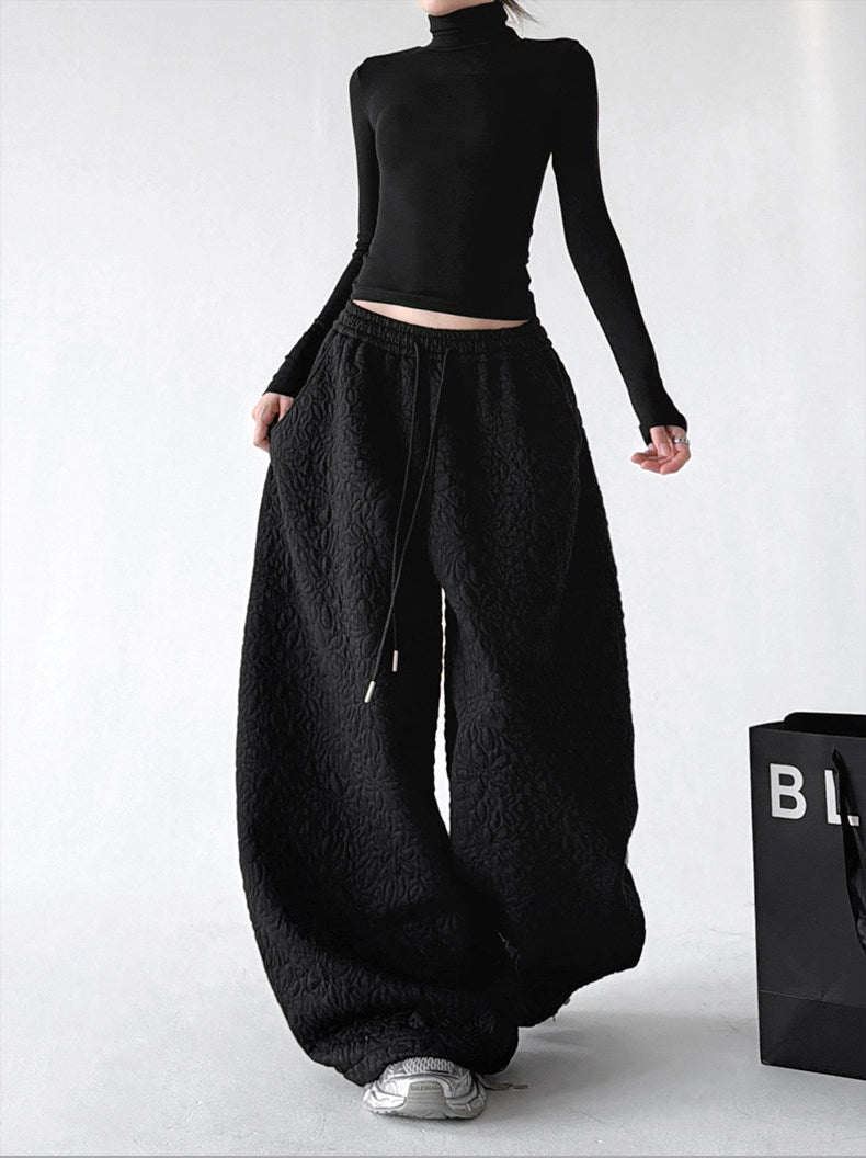 Diamond-Texture Balloon Sweatpants - CT66222 - COPPING THREADS - CT ORIGINALS