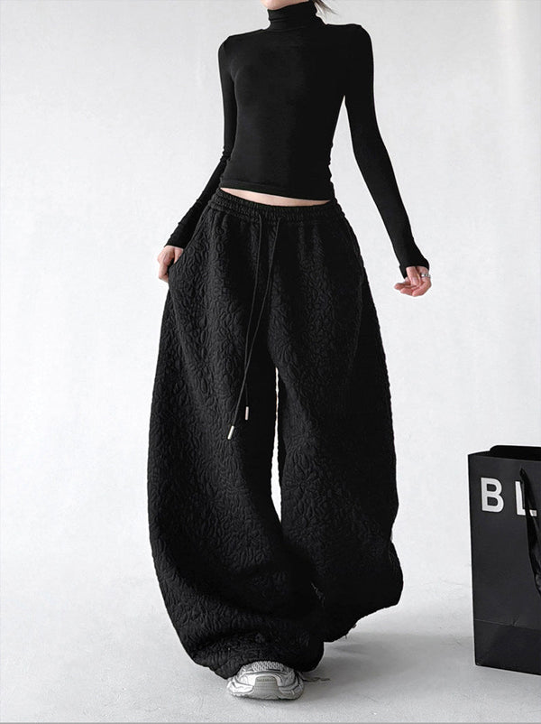 Diamond-Texture Balloon Sweatpants - CT66222 - COPPING THREADS - CT ORIGINALS