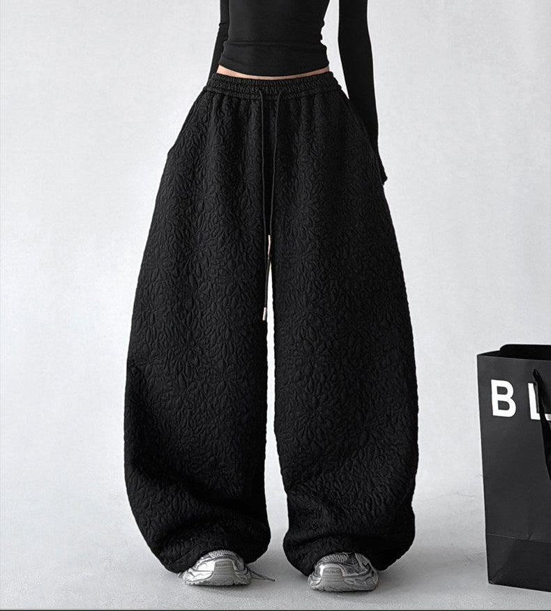 Diamond-Texture Balloon Sweatpants - CT66222 - COPPING THREADS - CT ORIGINALS