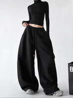 Diamond-Texture Balloon Sweatpants - CT66222 - COPPING THREADS - CT ORIGINALS