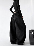 Diamond-Texture Balloon Sweatpants - CT66222 - COPPING THREADS - CT ORIGINALS
