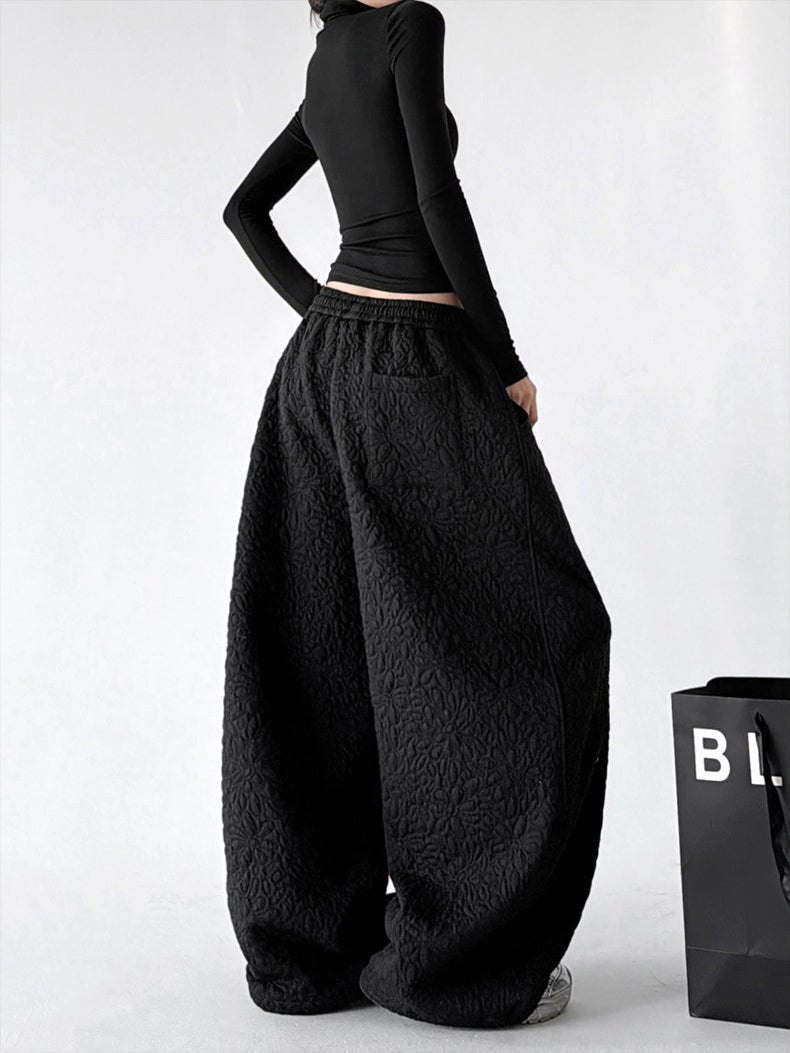 Diamond-Texture Balloon Sweatpants - CT66222 - COPPING THREADS - CT ORIGINALS