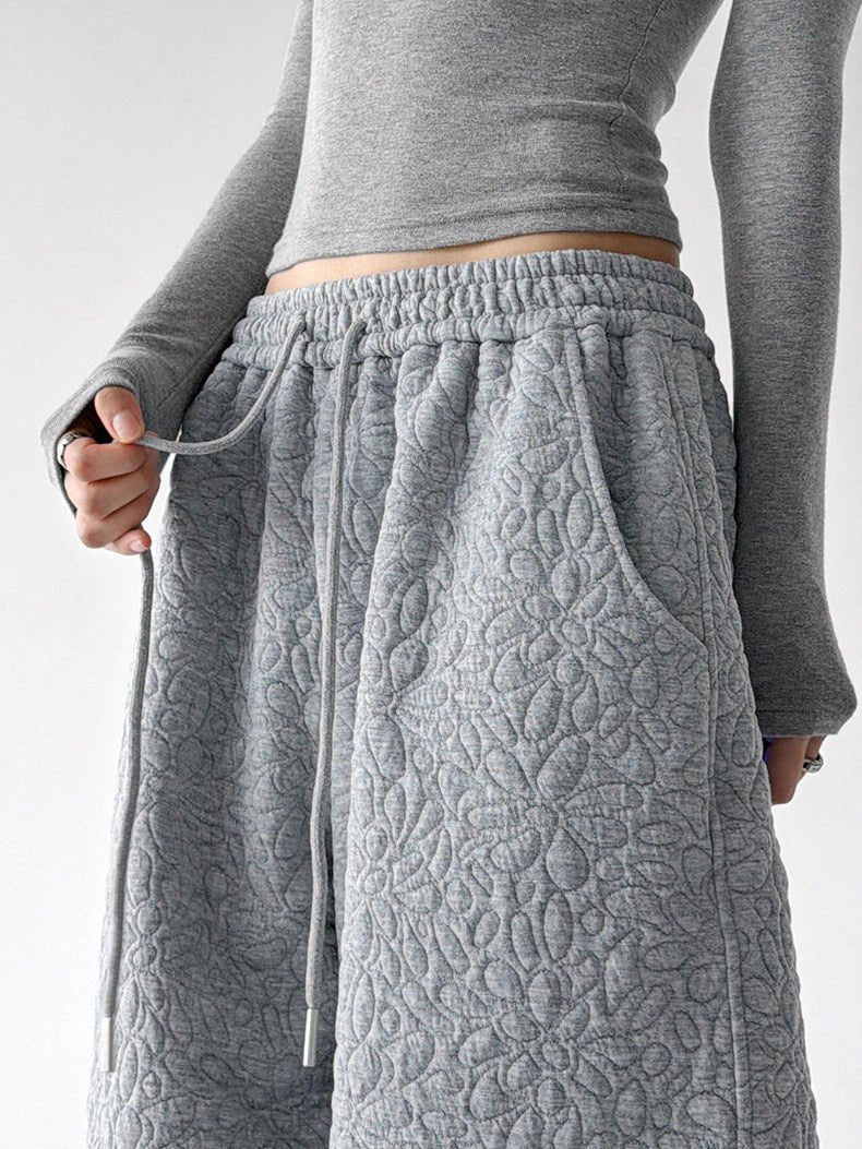 Diamond-Texture Balloon Sweatpants - CT66222 - COPPING THREADS - CT ORIGINALS