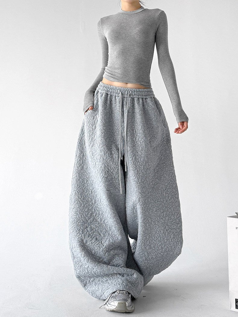 Diamond-Texture Balloon Sweatpants - CT66222 - COPPING THREADS - CT ORIGINALS