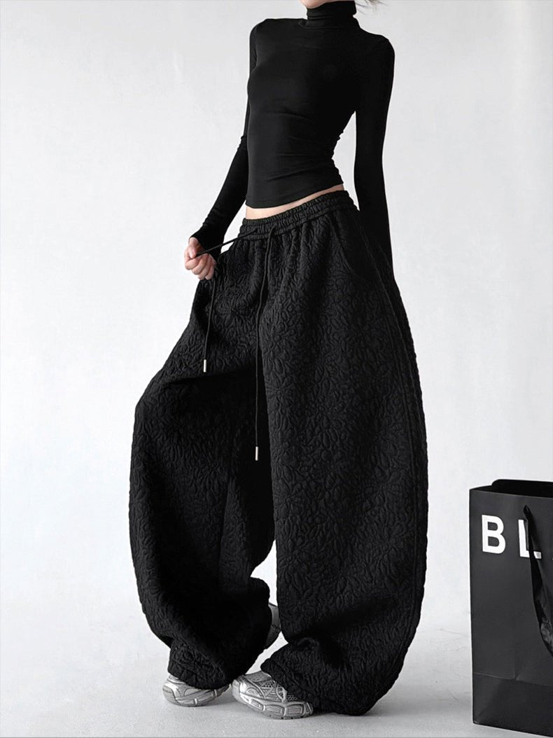 Diamond-Texture Balloon Sweatpants - CT66222 - COPPING THREADS - CT ORIGINALS