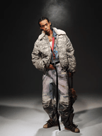 Digital Print Camouflage 3D Layered Faux Two - Piece Denim - COPPING THREADS - TRECLUB