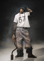 Digital Print Camouflage 3D Layered Faux Two - Piece Denim - COPPING THREADS - TRECLUB