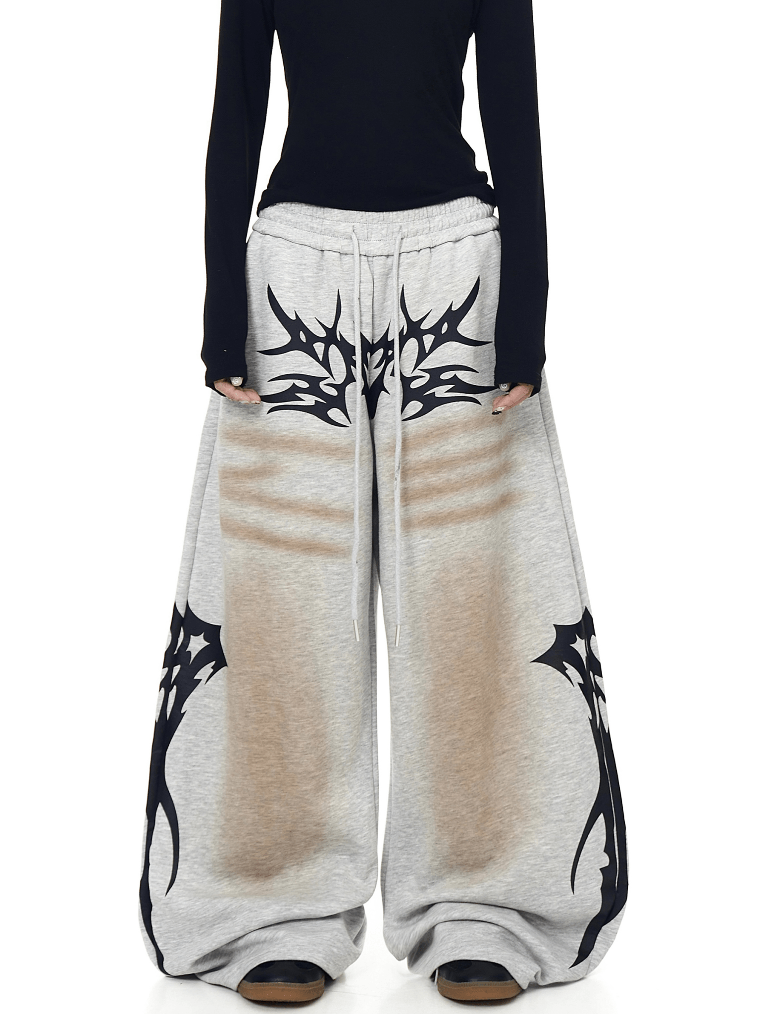 Dirty Wash Tribal Wide - Leg Sweatpants - COPPING THREADS - CT Select