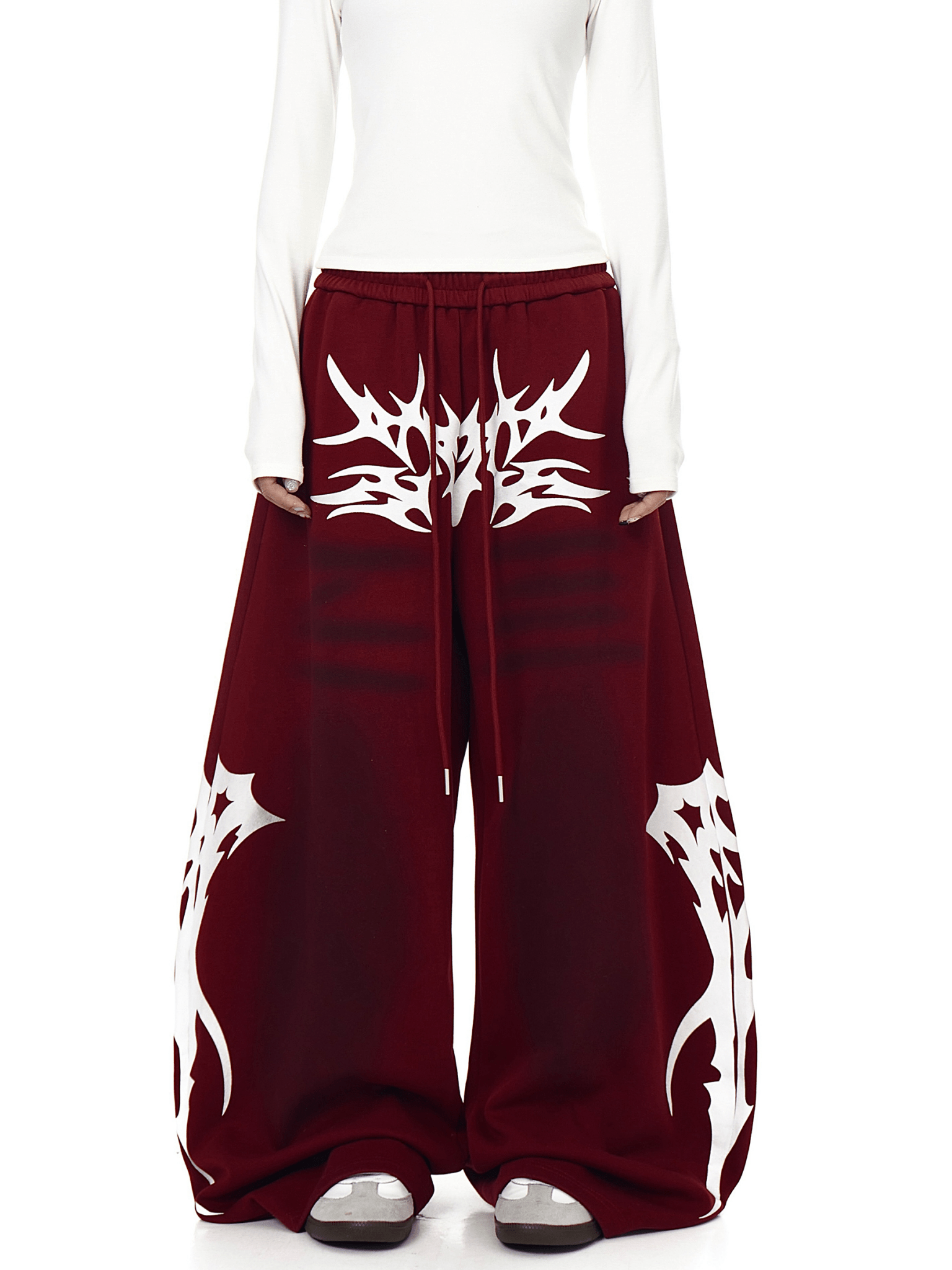 Dirty Wash Tribal Wide-Leg Sweatpants Secondary image