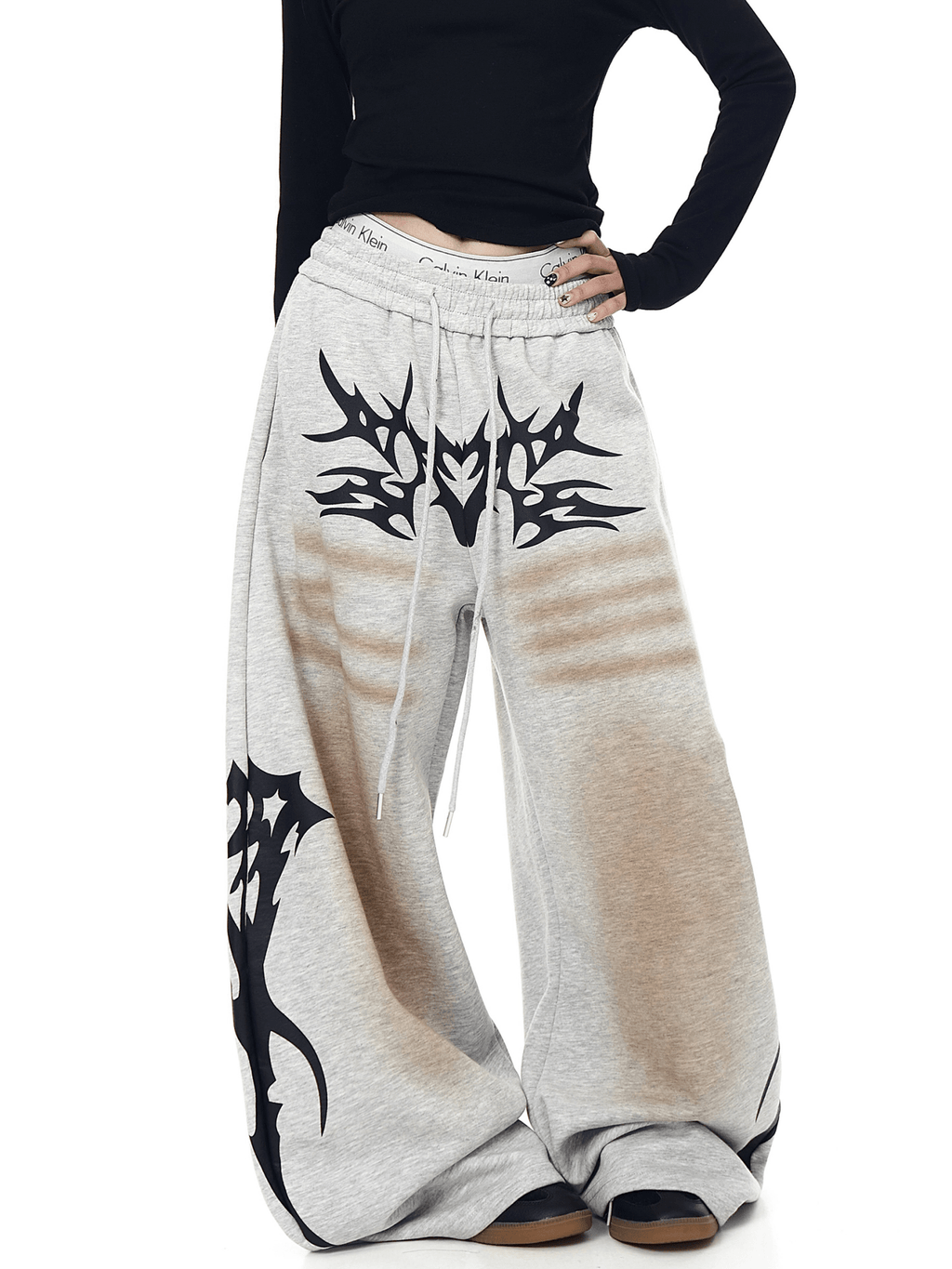 Dirty Wash Tribal Wide - Leg Sweatpants - COPPING THREADS - CT Select