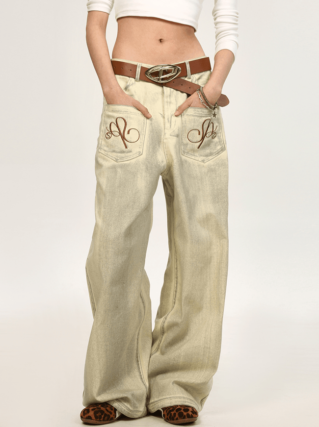 DirtyFit Reversed-Wash Distressed Denim Main Image