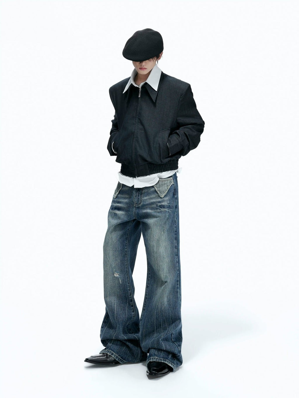 Distressed Flared Jeans - COPPING THREADS - Argue Culture