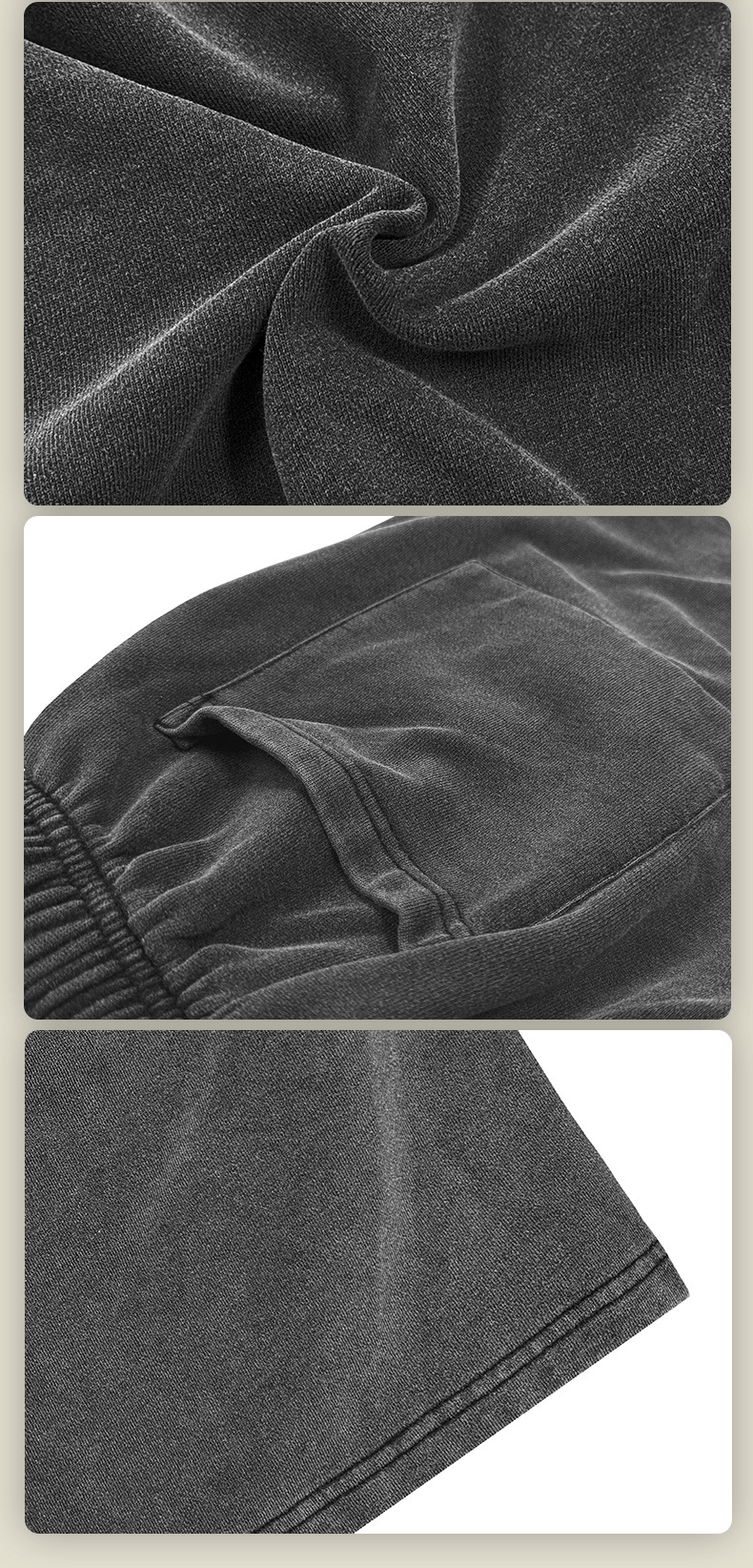 Distressed Fuzzy Snow Wash Vintage Shorts - COPPING THREADS - CT Basics