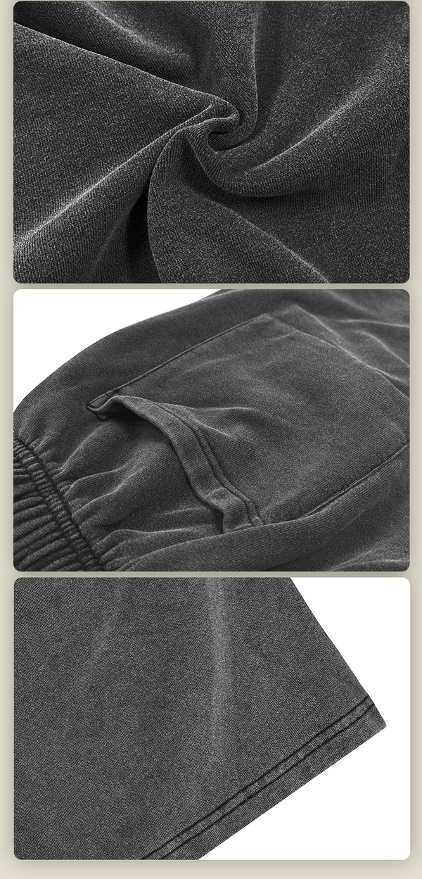 Distressed Fuzzy Snow Wash Vintage Shorts - COPPING THREADS - CT Basics