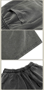 Distressed Fuzzy Snow Wash Vintage Shorts - COPPING THREADS - CT Basics