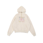 Distressed Multicolor Yarn Bow Print Hoodie - COPPING THREADS - MOROMORO
