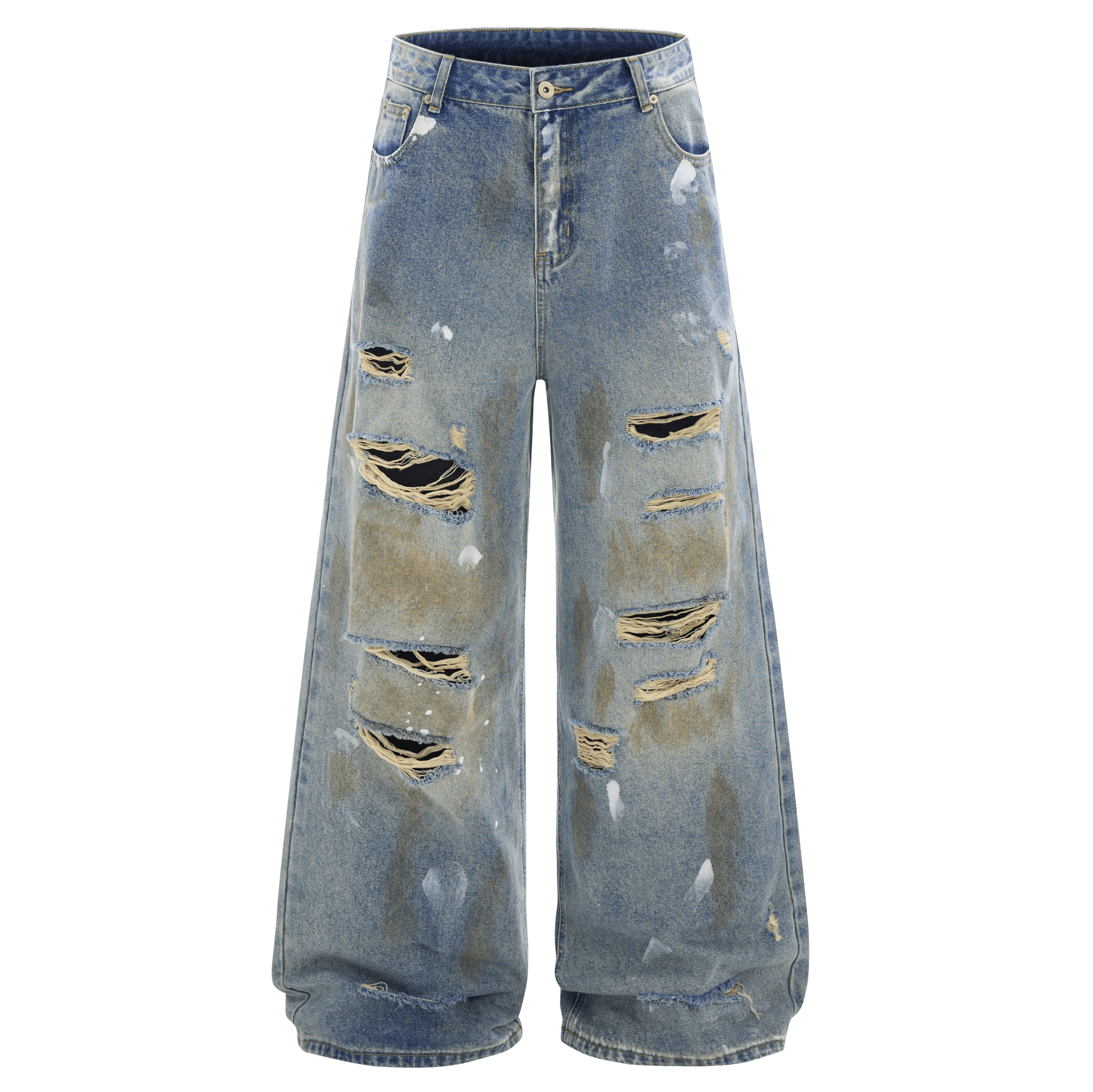 Distressed Paint - Splatter Flared Jeans - COPPING THREADS - CT Select